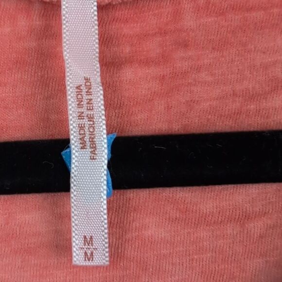 Free People Sequined Long Sleeve Henley Top Size M Boho Festival Western - Picture 3 of 11